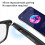 Wireless Smart Glasses with Mic, Speaker, 150mAh Battery Black Frame 11