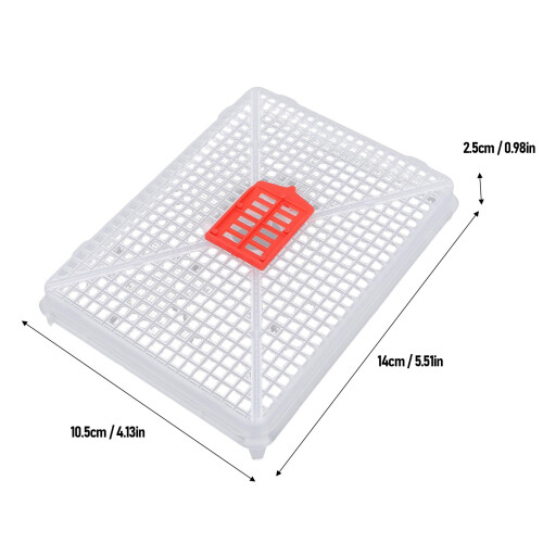 Plastic Queen Bee Cage Beekeeping Tool 14x10.5cm 6pcs 1