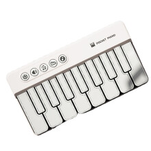 Draagbaar kinderpiano-leerinstrument Veilig muziekspeelgoed-Wit