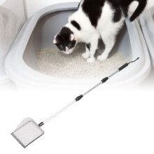 Stainless Steel Adjustable Cat Litter Scoop 107cm Non-Stick Shovel