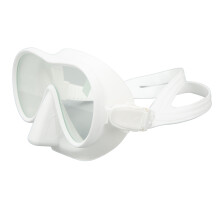 Foldable Panoramic Scuba Diving Goggles with Anti-Fog Tempered Glass - White