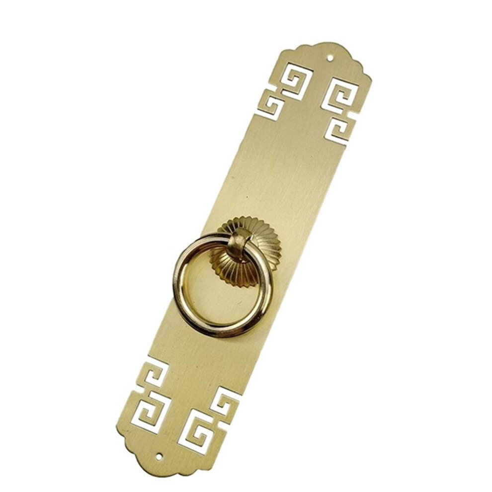 16Cm Brass Drawer Handle Antique Door Handle With Elegant Auspicious Carving For Cabinet Wardrobe 9187378105207