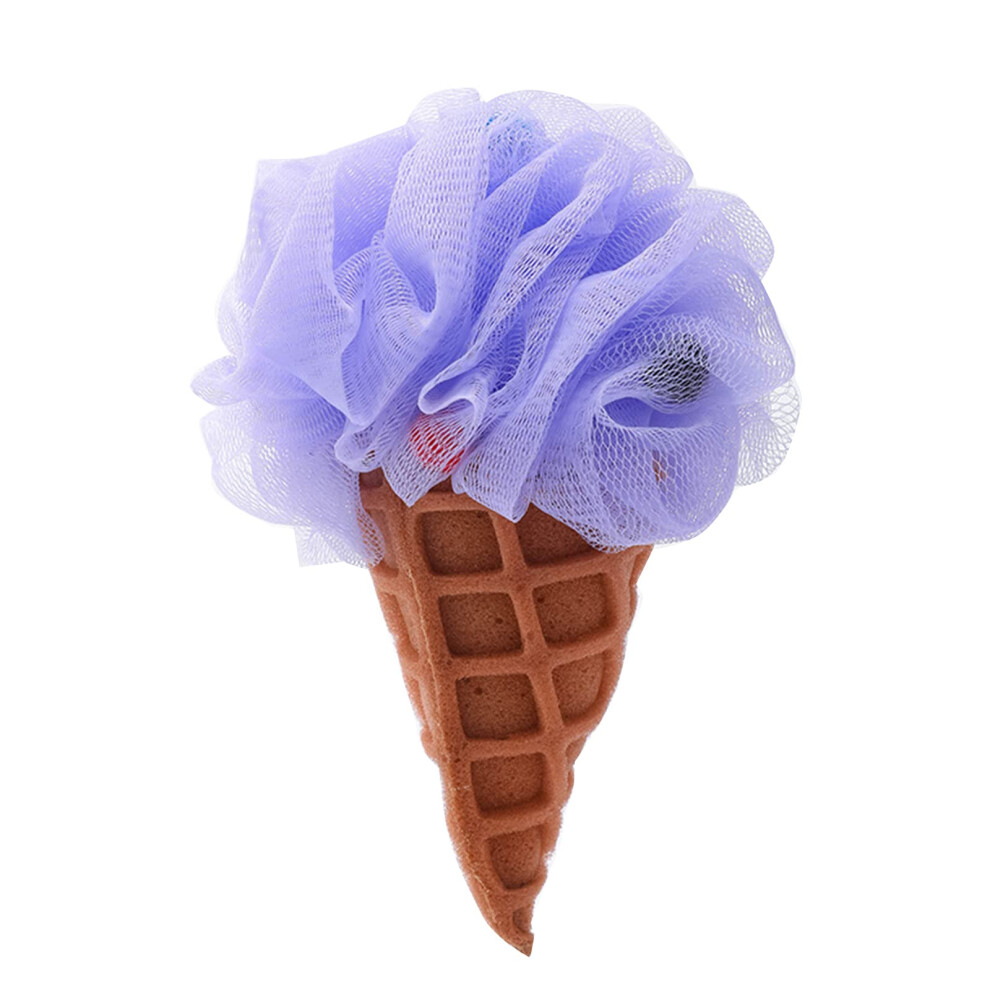 Bath Sponge with Ergonomic Grip, Soft Mesh Loofah for Gentle Skin Cleansing and Rich Foam