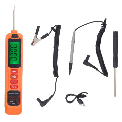 Smart Car Voltage Test Pen 600V Backlit LCD Auto Power OBD2 Tester 2