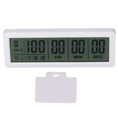Digitaler Countdown-Timer 999 Tage Uhr Weiß ABS, 2x CR2032 Batterien 2