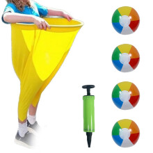 Ouder-kind Pitching Game Props Speelgoed met 4 ballen en-Geel