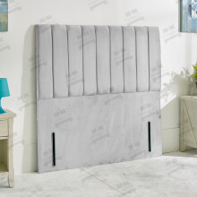 Single Silver Velvet 51" Panel Divan Bed Headboard