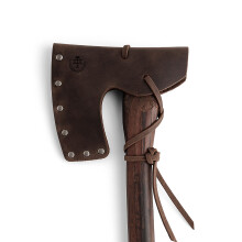 Leather Axe Sheath Full Grain Bourbon Brown Handmade WeatherResistant Blade Protector Camping