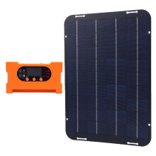 12 W 18 V Solarmodul-Set IP65, 23 x 33 cm Grün