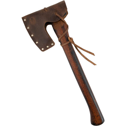 Leather Axe Sheath Full Grain Bourbon Brown Handmade WeatherResistant Blade Protector Camping 2
