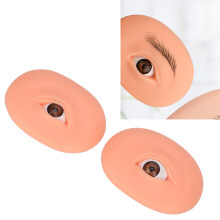 Modèle d'entraînement en silicone pour les yeux, sourcils et maquillage, peau foncée, 7,6x5,8cm