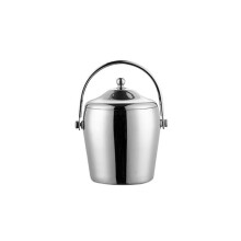 Stainless Steel Ice Bucket with Lid 2L Double Wall Champagne Cooler for Home Bar Parties