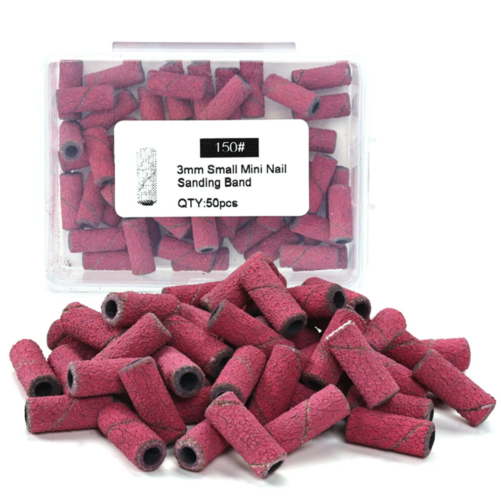 Nail Sanding Bands Set with Multiple Grit Options for Electric Nail Drill Bits Manicure Pedicure Grinding Rings