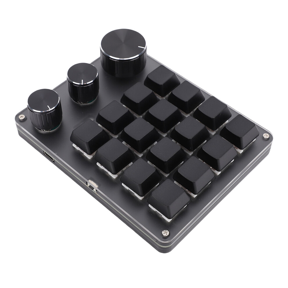 Programmable 16-Key Mechanical Macro Keypad, Wired, Black 8421380662190
