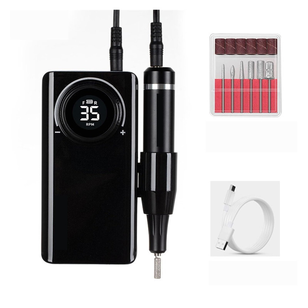 Electric Nail Drill 35000 RPM Rechargeable Cordless Pen Style for Gel Polish and Acrylic Nails