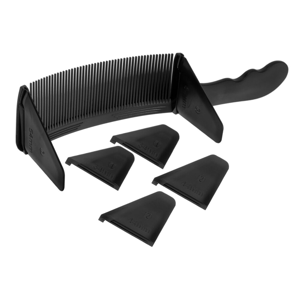 Unisex Black Barber Hair Comb Ergonomic Curved Design For Precision Styling And Men's Hair Cutting