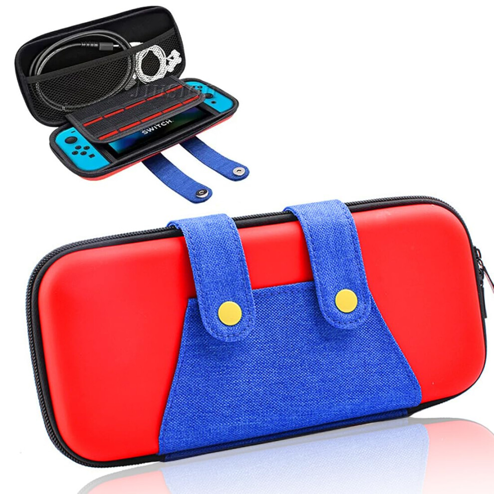 Carrying Case For Nintendo Switch And Oled, Hard Shell With 10 Game Cartridge Slots 9187378110959