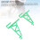 10pcs Green Plastic Beehive Frame Hangers Beekeeping Supports 6