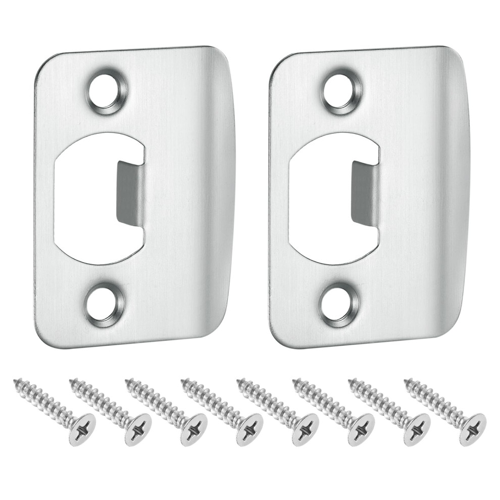 2Pcs Stainless Steel Door Strike Plate 57Mm X 45Mm Deadbolt Lock Replacement For Frame Reinforcement 9187378111635