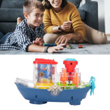 Kids Electric Universal Ship Model with Colorful Lights & Music, 18.8x9.7x10.7cm
