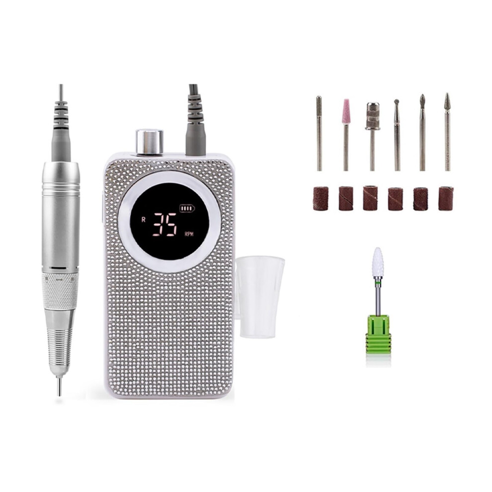 Electric Nail Drill 35000RPM with Durable Diamond Bits for Professional Manicure and Pedicure
