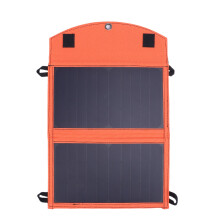 14W Faltbare Solar-Powerbank mit wasserdichtem USB-C & USB-A für Camping