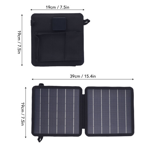 10W Foldable Solar Charger 5V Monocrystalline Portable Panel with USB for Camping 1