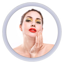 20X Lighted Magnifying Makeup Mirror with 3-Color LED, 1500mAh Battery