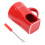 Ceramic Chocolate Melting Cup Mug with Fork, Red, 437g 1