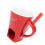 Ceramic Chocolate Melting Cup Mug with Fork, Red, 437g 16