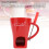 Ceramic Chocolate Melting Cup Mug with Fork, Red, 437g 7