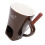 Ceramic Chocolate Melting Cup with Fork, 437g, Coffee Color 13