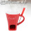 Ceramic Chocolate Melting Cup Mug with Fork, Red, 437g 9