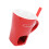 Ceramic Chocolate Melting Cup Mug with Fork, Red, 437g 11