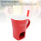 Ceramic Chocolate Melting Cup Mug with Fork, Red, 437g 6