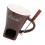 Ceramic Chocolate Melting Cup with Fork, 437g, Coffee Color 11
