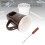 Ceramic Chocolate Melting Cup with Fork, 437g, Coffee Color 3
