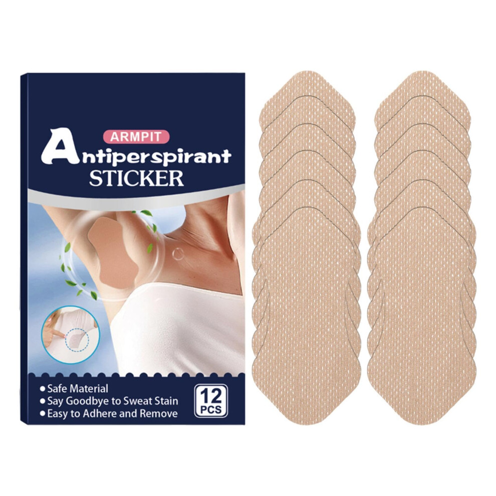 Underarm Sweat Pads Ultra Thin Breathable Odor Control for Men and Women, 12 Disposable Pieces