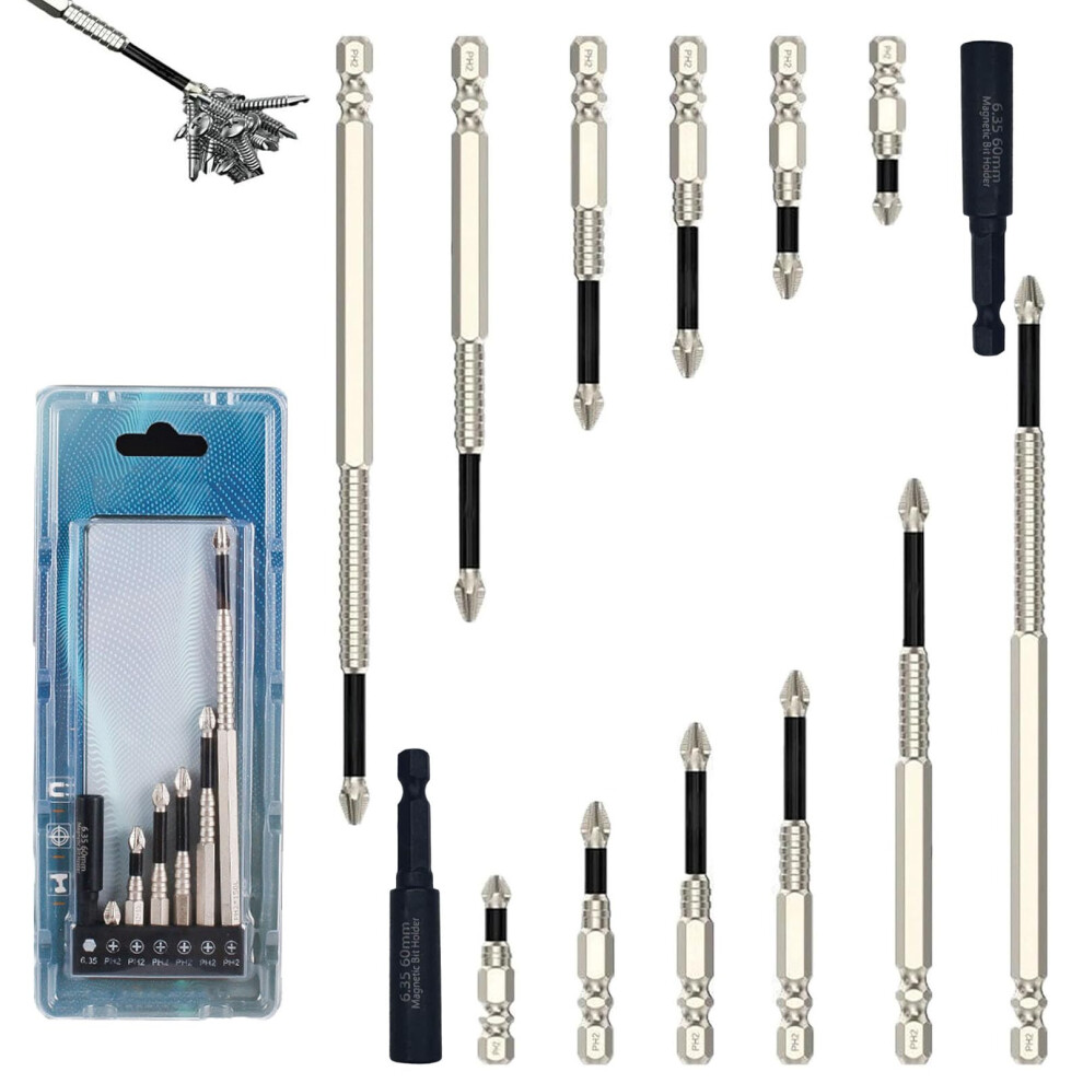 14 Pcs Magnetic Screwdriver Bit Set With Strong Magnetic Retention And Antislip Precision Design 9187378116463