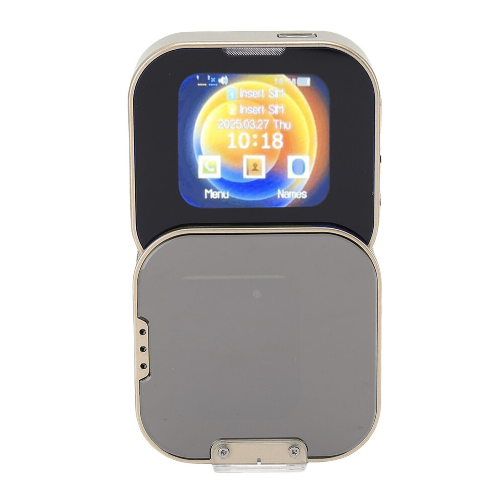 2G Foldable Small Phone With 1.69" Screen, 850Mah Battery, Led Flashlight, Gold 4901380666731