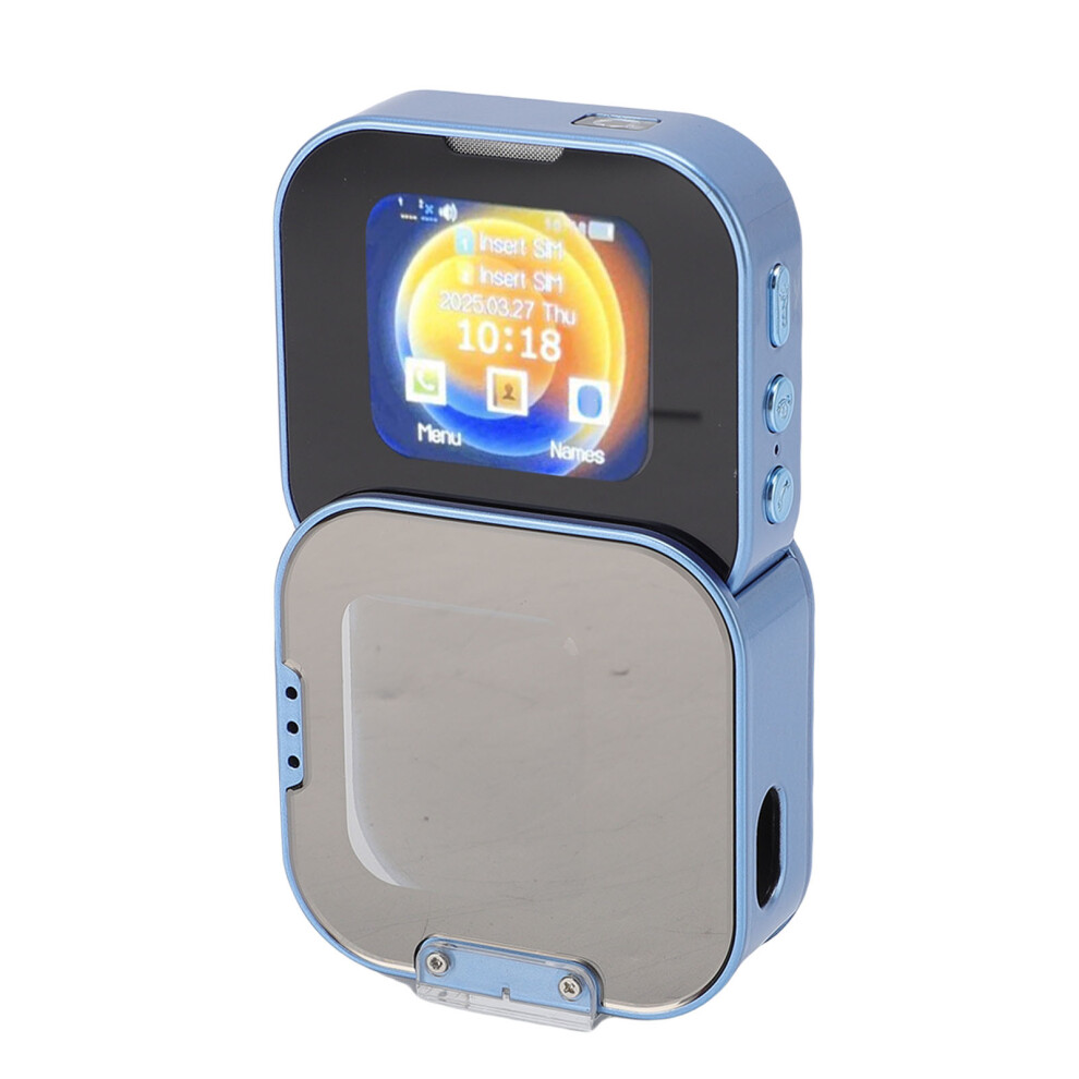 2G Foldable Small Phone With 1.69" Screen, Dual Sim, Led Flashlight, Hd Camera, Blue 4921383175351