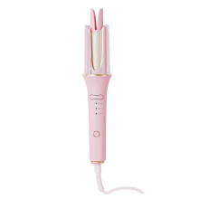 (pink) New Automatic Curling Rod Mini 25MM Automatic Curling Rod Big Wave Lazy Curling Rod