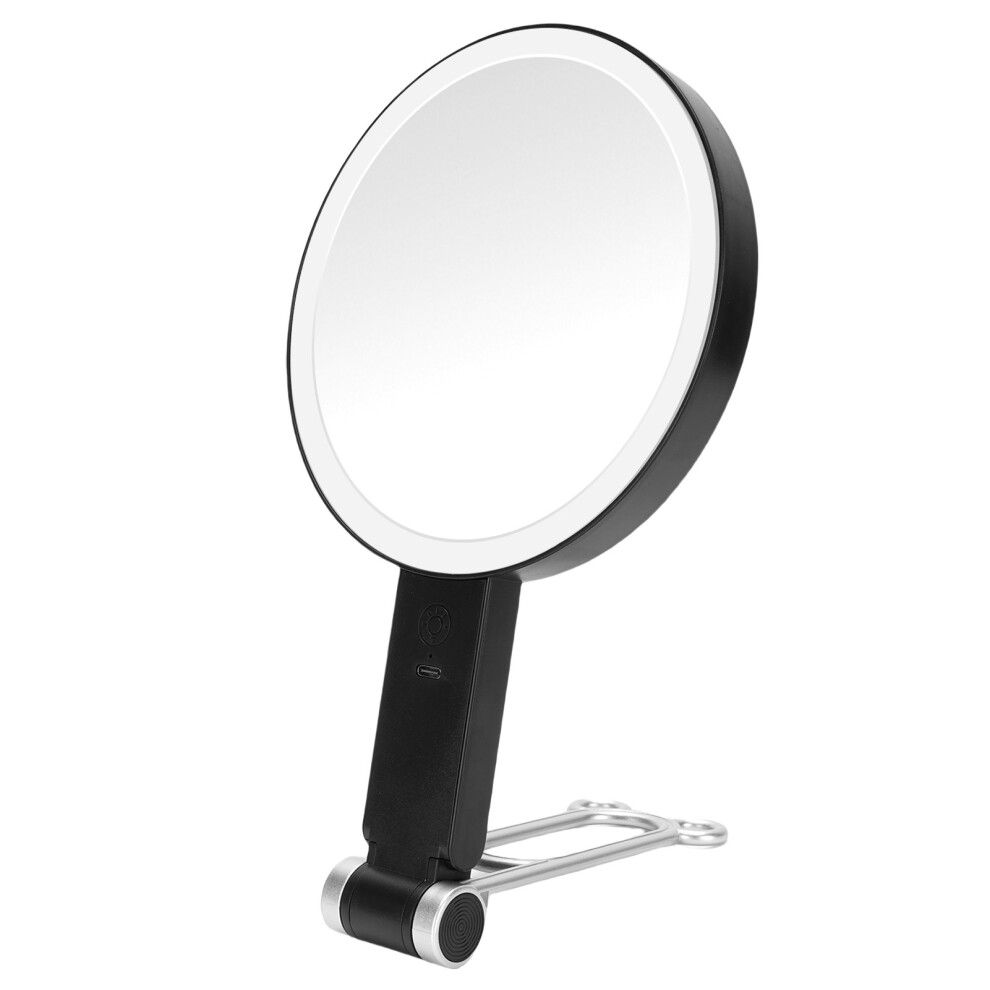 Lighted Double-Sided Makeup Mirror 1X/30X LED, Rechargeable, Black
