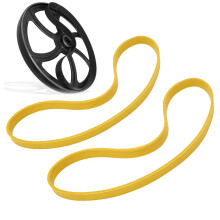 9 Inch Rubber Band Saw Tires, 2 Pack Durable Yellow Replacement with Noise Reduction and Grip