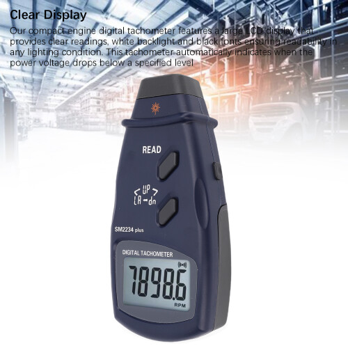 Digitaler Tachometer 2,50-99999 U/min ABS 18mm LCD 2