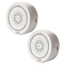 2Pcs Tuya Smart Life WiFi Siren Alarm 100dB Loud Speaker 8 Ringtones with Strobe Light Alert for Home Security System