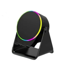 (Black) 4-in-1 360 Rotating Bluetooth Speaker Stand