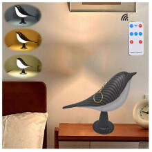 (Black) 2 in 1 Aroma Lumibird Lamp Diffuser,3 Color Temperature Small Bird Table Lamp