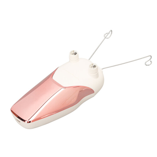 Pink Electric Cotton Thread Epilator with LED, USB Rechargeable