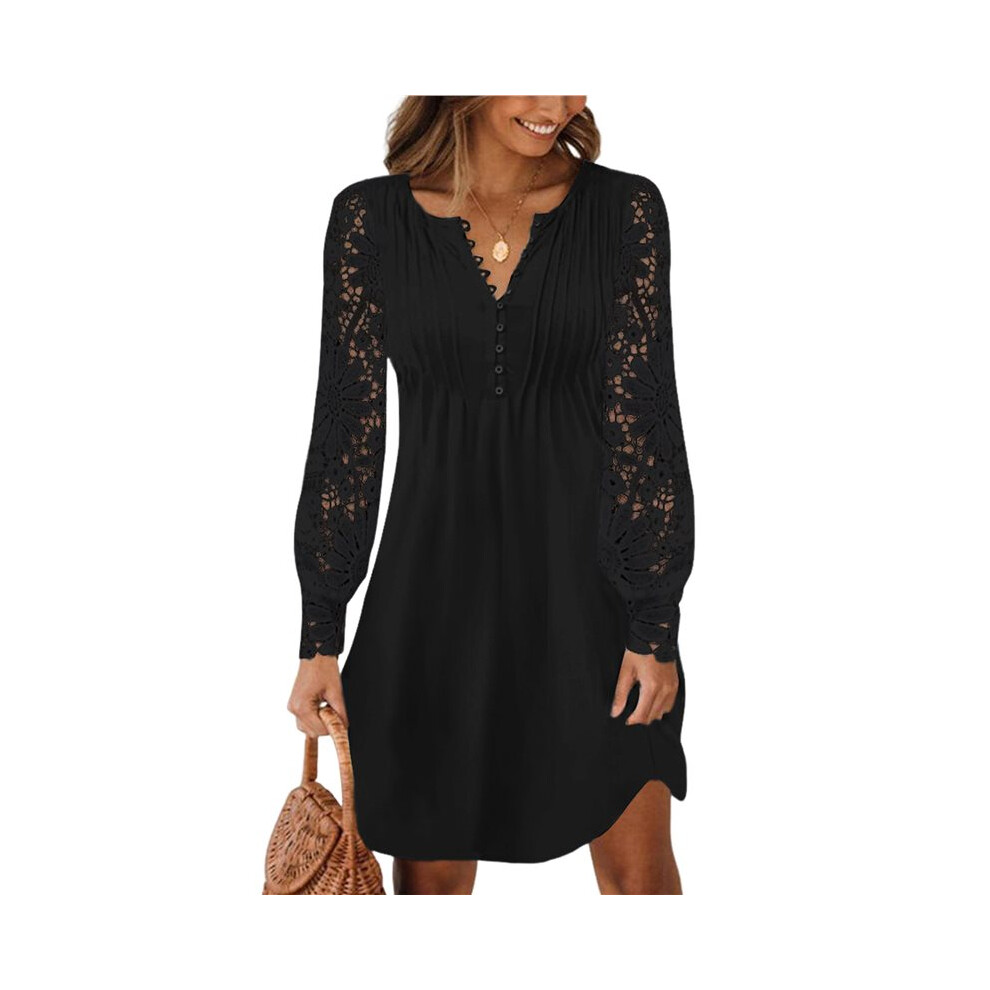 Abiti Autunnali Da Donna In Pizzo, Eleganti, Aderenti, Formali, Da Festa Nero S